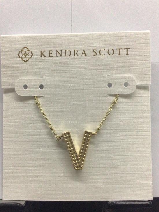 Kendra Scott Jewelry - Kendra Scott Gold Letter V Pendant Necklace
